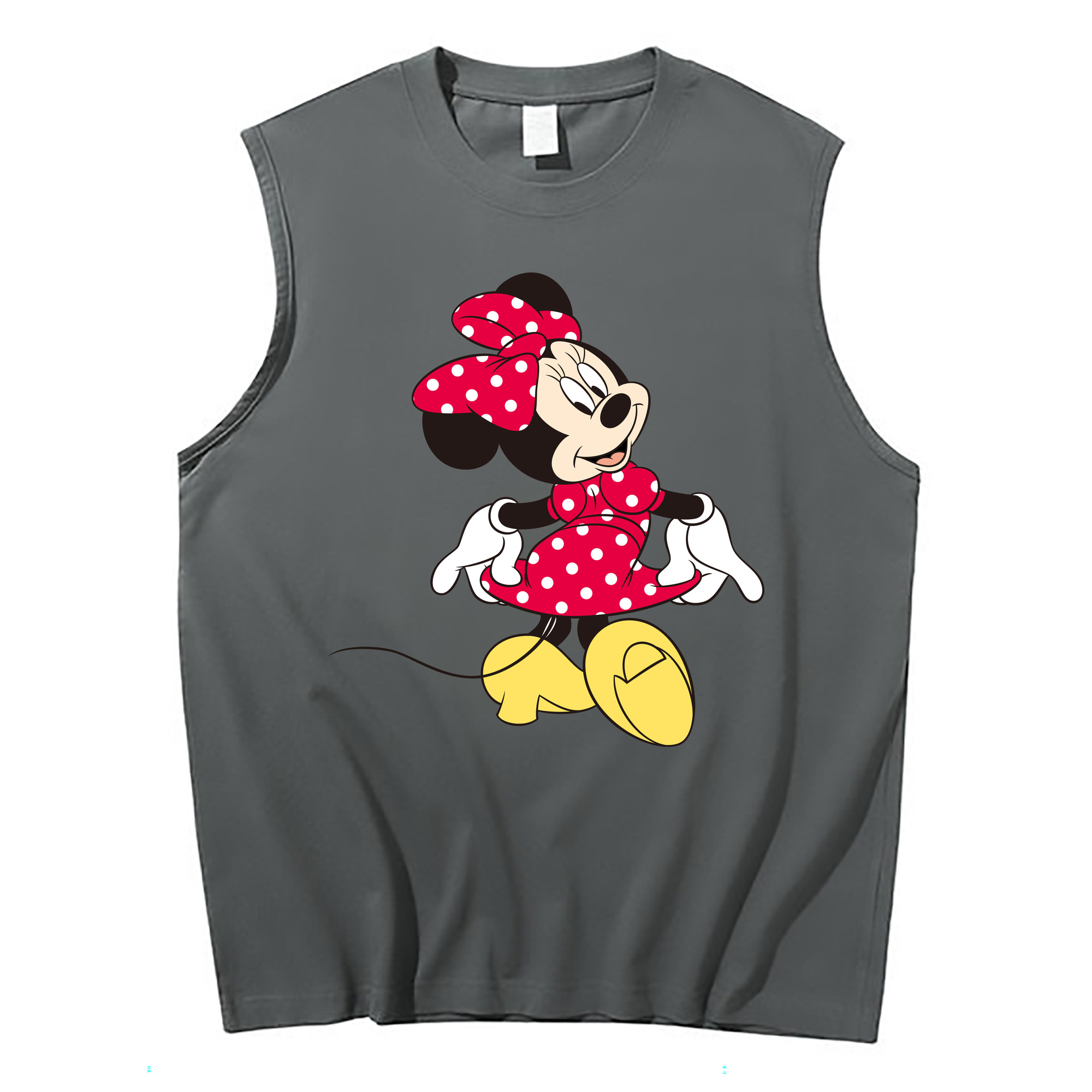 ミッキーマウス Mickey Mouse コットン100％タンクトップ（フロントプリント）